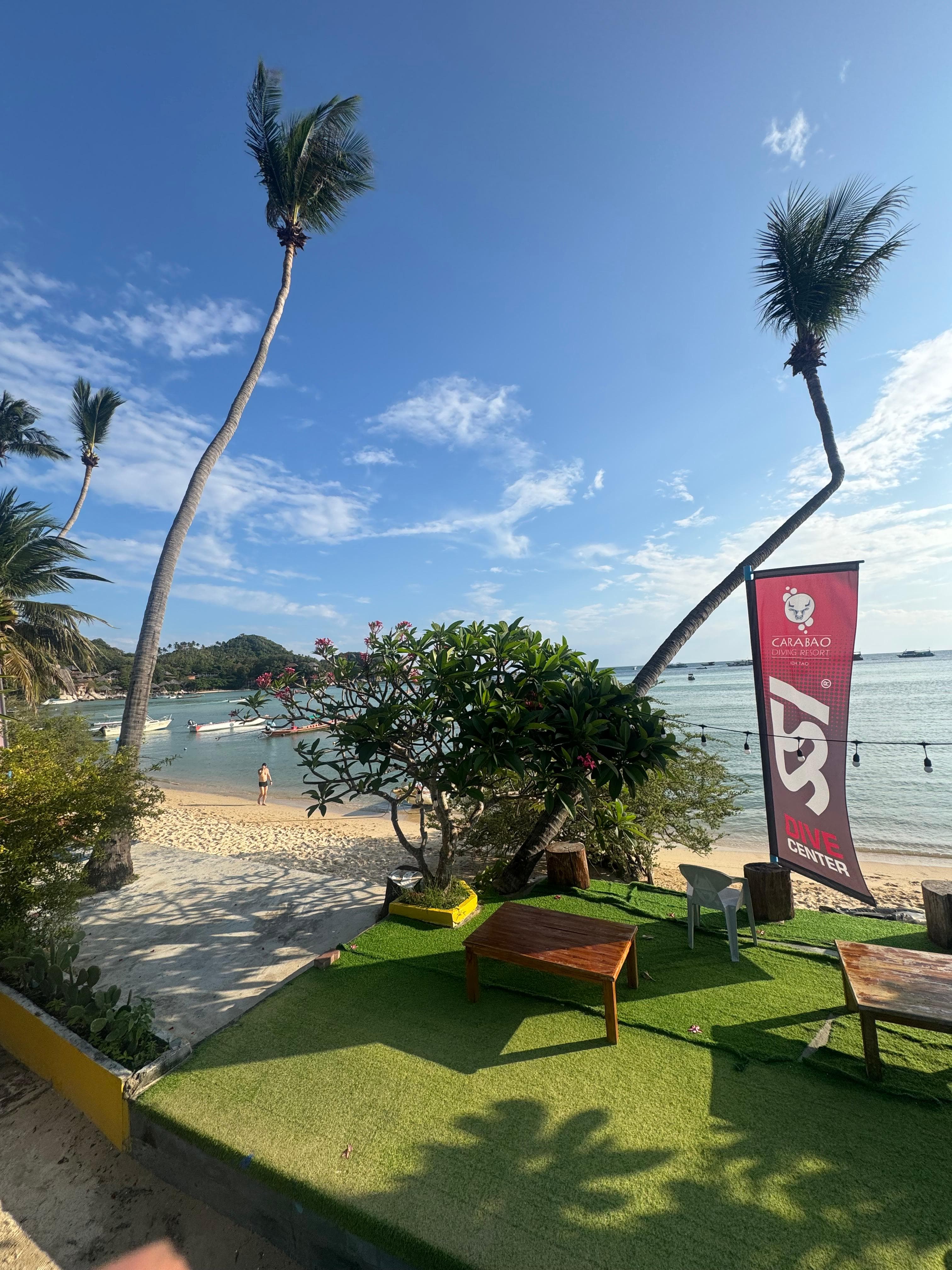 Chalok Bay beach view from Carabao Diving